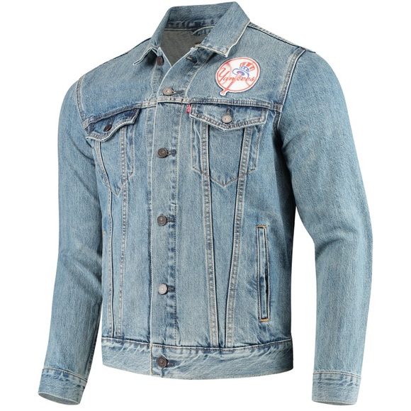Cool Levi's New York yankee Denim baseball Jacket